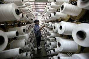 富壽省瑞雲工業區的河內KSA Polymer股份公司 （韓國全資）的紗線生產線。