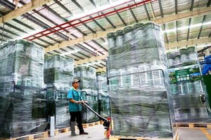 位於西寧省鵝油縣福東工業區、專產人造草坪的越南CCGrass有限責任公司（外資）一瞥。