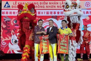 仁义堂龙狮团龙狮点睛开光典