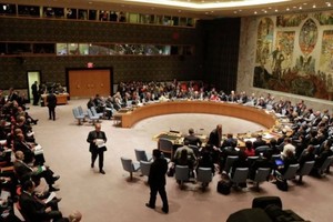 联合国安理会会议。（图：AP）