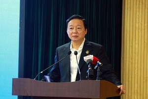 政府副总理陈红河在会议上发表讲话。（图：VGP）