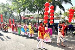 同奈省华人参与边和迎神活动。