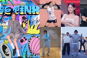 其他国家的艺人和观众跟着越南歌曲跳舞。