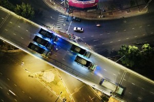 阮友景高架桥进行承载力检测