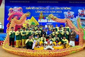 市龙狮团集体照。