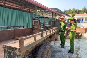 涉案赃物的农用车。（图：警方提供）