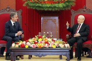 阮富仲总书记接见美国国务卿