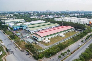 图为隆安省隆后工业区一隅。（图：互联网）