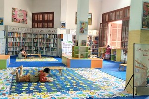 承天-顺化省图书馆儿童阅读室的空间既凉爽又洁净。