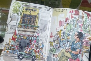 丽兹女士的河内素描。 