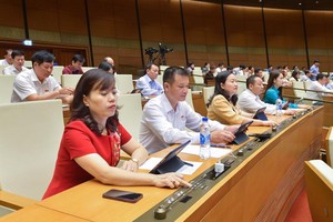 国会代表按钮表决通过《招标法》(修订)。（图：杜峰）