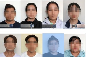 被追诉的8名嫌犯。（图：警方提供）