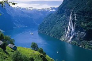 挪威峡湾迷人的旅游胜地。