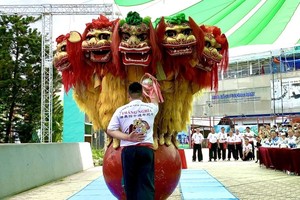 胜义龙狮团“五狮戏球”节目申请记录