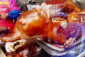 在河内一家卖狗肉的商店。（图：南陈）