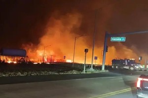 美国夏威夷州野火肆虐，知名观光胜地茂宜岛几乎毁于一旦。（图：AP）