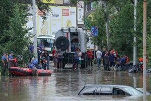 这是8月12日拍摄的俄罗斯乌苏里斯克市受灾情况。（图：新华社）