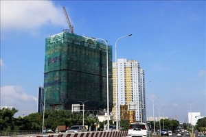 兴建中的公寓项目。