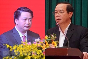 槟椥省委书记黎德寿（左图）与德农省委常务副书记鸟克厉。