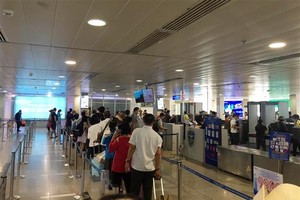 持电子签证的外国人在新山一国际航空港口岸可以办理出入境手续。（示意图：越通社）