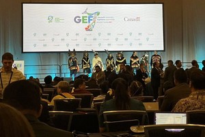 全球环境基金第七届成员国大会现场一隅。（图：推特）