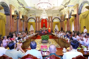 会晤现场一隅。（图：越通社）。