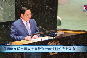 政府总理范明政在联合国大会高级别一般性讨论会上发言
