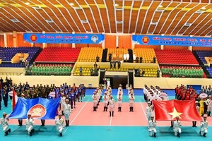 东盟各国军队男子排球比赛在我国举行