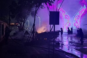 消防队闻讯后赶抵事故现场进行灭火。（图：德才）