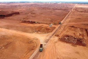 隆城机场项目一期工程建设用地一隅。（图：中英）