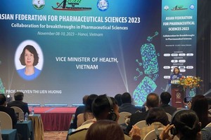 卫生部副部长阮氏莲香副教授在会议上致开幕辞。（图：民智）