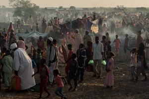 流离失所者通过乔达过境点从苏丹抵达南苏丹。（图：联合国）