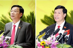 广宁省人委会两名原主席被纪律处分。左图为阮文读；右图为阮德隆。（图：广宁报）