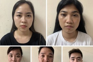 被抓获的5名犯罪嫌疑人。（图：警方提供）