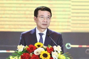 新闻与传播部长阮孟雄致开幕辞。（图；HN）