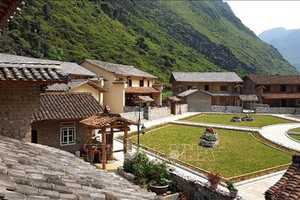 河江省苗旺县旅游村一景。（图：越通社）