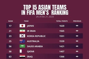 越南男足位列世界第九十四。（图：互联网）