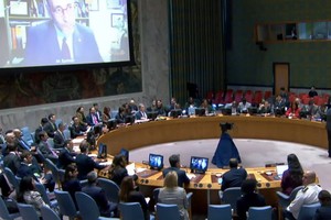 安理会就中东局势召开紧急会议。（图：联合国）