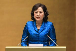 央行行长阮氏红。（图：黄峰）