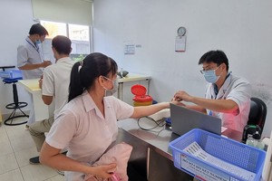 劳工响应捐血活动