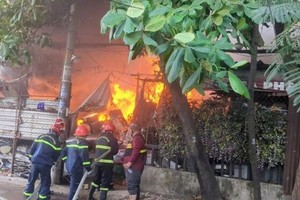 春节期间发生的一起火警现场。（图：越通社）