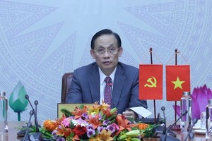 中央对外部长黎怀忠。（图：文越）