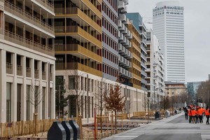 当地时间2024年2月29日，法国巴黎，巴黎奥运村在圣德尼落成当天的建筑景观。（图：互联网）