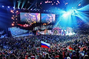 俄罗斯2024年世界青年联欢节开幕式一隅。（图：Sputnik）