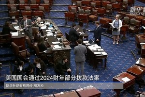 美国会通过 2024 财年部分拨款法案。（图：新华社）