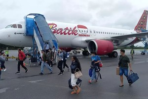 印度尼西亚巴迪航空公司飞机。（图：印尼《雅加达环球报》）