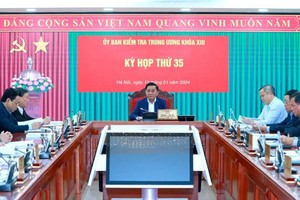 中央检查委员会开会审议对违规干部、党员作出处分。