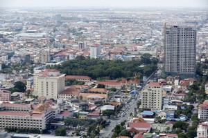 这是2019年9月11日在柬埔寨金边拍摄的城市风貌。（图：新华社）