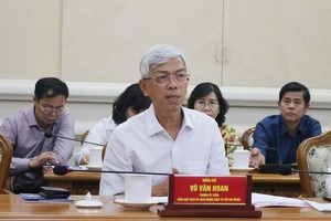 市人委会副主席武文欢在会议上发言。（图：红堔）