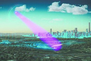 太空太阳能供电艺术图。